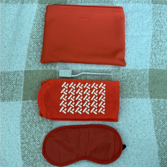 Lacoste Women's Bold Orange Cosmetic Bag - Picture 2 of 6